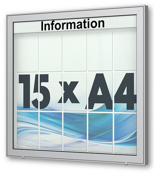 15 x DIN A4 Schaukasten Planus - Wandmontage 15 x DIN A4 Schaukasten Planus - Wandmontage